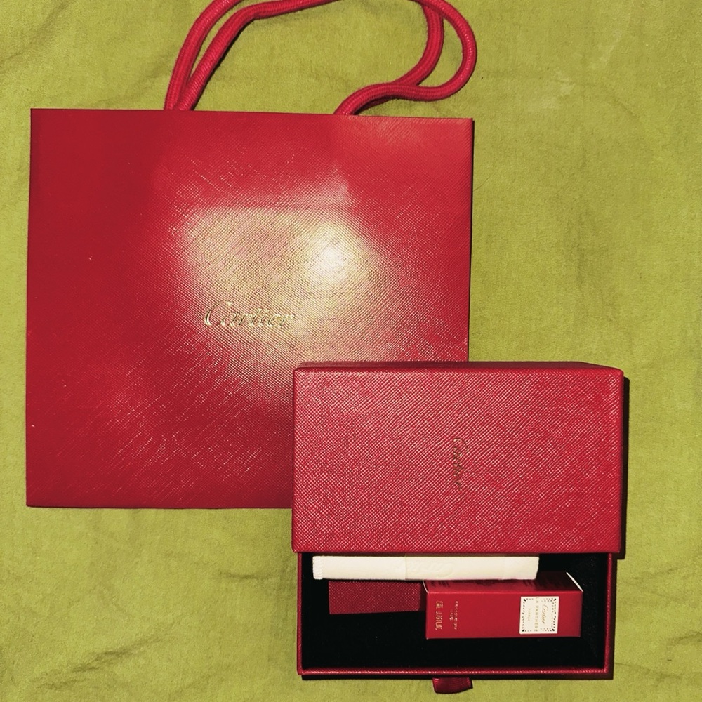 CARTIER Jewelry Box RARE NEW France Black Velvet Drawer & Bag - NWT - Picture 4 of 12
